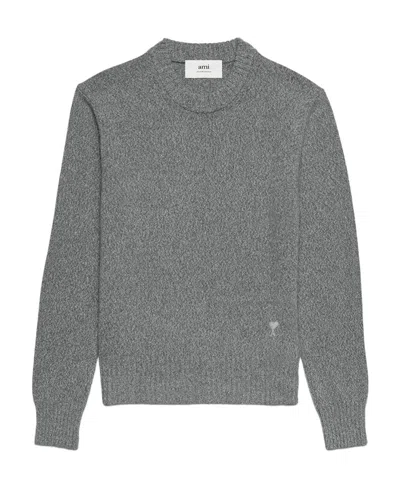 AMI ALEXANDRE MATTIUSSI AMI PARIS AMI DE COEUR LOGO-EMBROIDERED KNITTED JUMPER