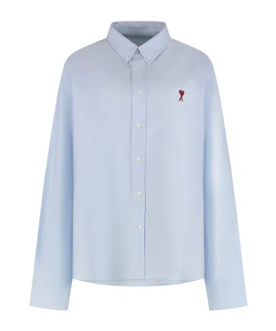 AMI ALEXANDRE MATTIUSSI AMI PARIS AMI DE COEUR LOGO-EMBROIDERED SHIRT