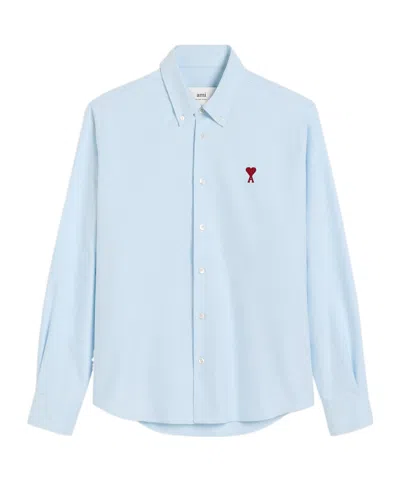 AMI ALEXANDRE MATTIUSSI AMI PARIS AMI DE COEUR LOGO-EMBROIDERED SHIRT