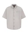 Ami Alexandre Mattiussi Ami Paris Ami De Coeur Logo Embroidered Short-sleeved Shirt In Gray