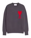 Ami Alexandre Mattiussi Ami Paris Ami De Coeur Sweater In Black