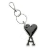 Ami Alexandre Mattiussi Ami Paris Ami De Coeur Logo Keyring In Black