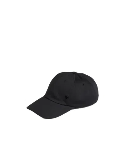 Ami Alexandre Mattiussi Ami Paris Ami De Coeur Logo Plaque Baseball Cap In Black