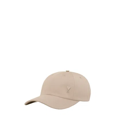 Ami Alexandre Mattiussi Ami Paris Ami De Coeur Logo Plaque Baseball Cap In Nude