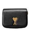Ami Alexandre Mattiussi Grained Texture Adjustable Strap Bag Gold-tone Hardware In Black