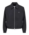 Ami Alexandre Mattiussi Ami Paris Long-sleeved Zipped Jacket In Black