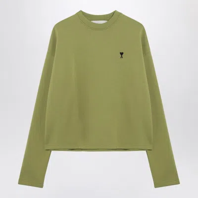Ami Alexandre Mattiussi Ami Paris Ami Paris De Coeur Matcha Sweatshirt In Green