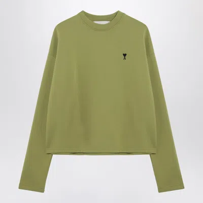 Ami Alexandre Mattiussi Ami Paris Ami Paris De Coeur Matcha Sweatshirt In Green