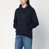 Ami Alexandre Mattiussi Long-sleeved Hooded Sweatshirt In Blue