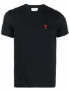 Ami Alexandre Mattiussi Ami Paris Black Ami De Coeur T Shirt In Blue