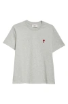 Ami Alexandre Mattiussi Logo Heavy Cotton T-shirt In Heather Ash Grey/0951