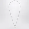 Ami Alexandre Mattiussi Ami Paris Ami De Coeur Palladium Necklace In Neutral