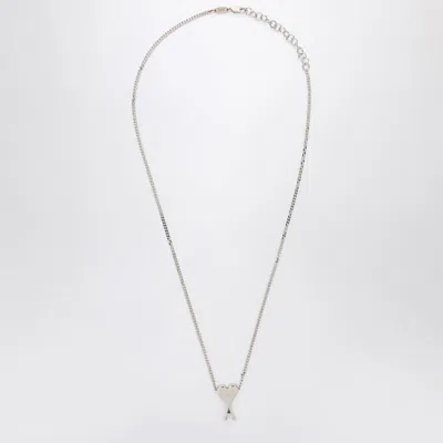 Ami Alexandre Mattiussi Ami Paris  Ami De Coeur Palladium Necklace