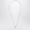 Ami Alexandre Mattiussi Ami Paris Ami De Coeur Palladium Necklace In Silver