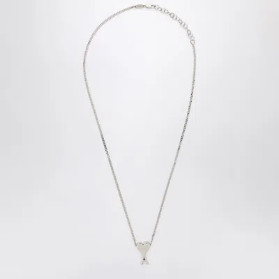 Ami Alexandre Mattiussi Ami Paris Ami De Coeur Palladium Necklace