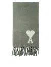 Ami Alexandre Mattiussi Elegant Rectangular Scarf 34x230 Cm In Blue