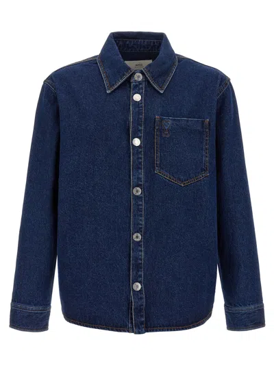 Ami Alexandre Mattiussi Ami Paris 'ami De Coeur' Shirt In Blue