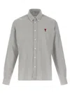 Ami Alexandre Mattiussi Ami Oxford Striped Cotton Shirt In Gray