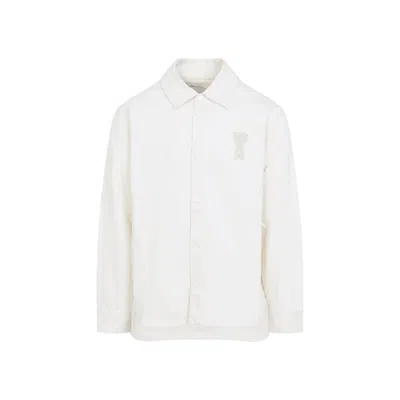 Ami Alexandre Mattiussi Ami Paris Ami De Coeur Shirt Jacket In White