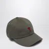 Ami Alexandre Mattiussi Ami Paris Ami De Coeur Smoke Grey Baseball Cap Men In Gray
