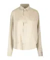Ami Alexandre Mattiussi Ami Paris Ami De Coeur Striped Button-up Shirt In Nude