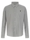 Ami Alexandre Mattiussi Button Down Collar Logo Shirt In Multi