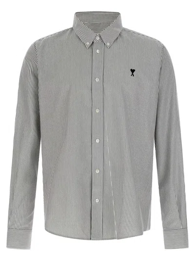 AMI ALEXANDRE MATTIUSSI AMI PARIS 'AMI DE COEUR' STRIPED SHIRT