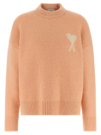 Ami Alexandre Mattiussi Ami Paris 'ami De Coeur' Sweater In Pink