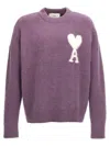 Ami Alexandre Mattiussi Adc Alpaca Blend Crewneck Sweater In Purple