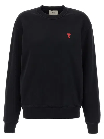 Ami Alexandre Mattiussi Ami Paris 'ami De Coeur' Sweatshirt In Black
