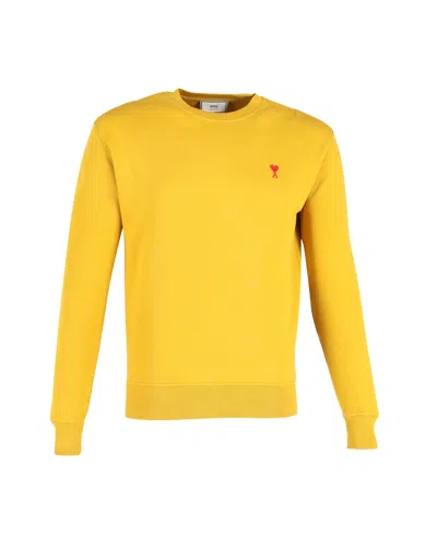 Ami Alexandre Mattiussi Ami Paris Ami De Coeur Sweatshirt In Yellow Cotton