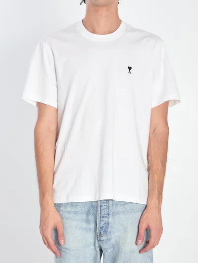 Ami Alexandre Mattiussi Ami Ami De Coeur Crewneck T-shirt In White