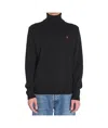 Ami Alexandre Mattiussi Ami Paris Ami De Coeur Merino Wool Turtleneck Sweater