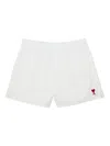 Ami Alexandre Mattiussi Ami Paris Short Ami De Coeur White Cotton Men