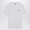AMI ALEXANDRE MATTIUSSI AMI PARIS AMI DE COEUR WHITE T-SHIRT MEN
