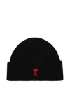 Ami Alexandre Mattiussi Ami Paris Men Ami De Coeur Wool Beanie