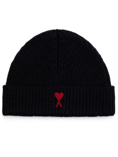 AMI ALEXANDRE MATTIUSSI AMI PARIS AMI DE COEUR WOOL BEANIE