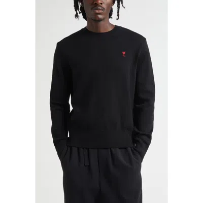 AMI ALEXANDRE MATTIUSSI AMI PARIS AMI DE COEUR WOOL CREWNECK SWEATER