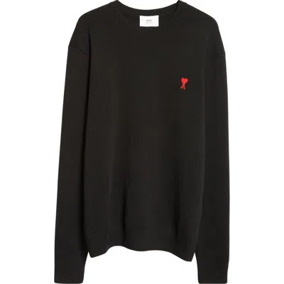 AMI ALEXANDRE MATTIUSSI AMI PARIS AMI DE COEUR WOOL CREWNECK SWEATER
