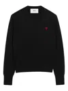 Ami Alexandre Mattiussi Ami Paris Ami Paris De Coeur Wool Sweater In Black