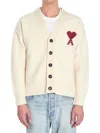 Ami Alexandre Mattiussi Ami Paris Ami De Coeur Woolen Cardigan In Multi