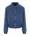 Ami Alexandre Mattiussi Adc Denim Zipped Jacket In Blue