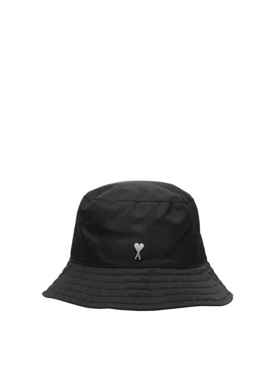 Ami Alexandre Mattiussi Ami Paris "ami De Cœur" Bucket Hat In Black