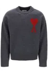 Ami Alexandre Mattiussi Ami Paris Ami De Coeur Sweater In Grey