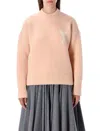 Ami Alexandre Mattiussi Ami Paris Ami Paris Alpaca Ami De Coeur Crewneck Sweater In Pink