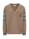Ami Alexandre Mattiussi Ami Paris College Sweater In Brown