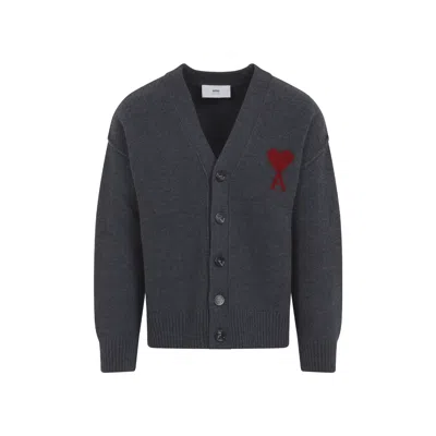 Ami Alexandre Mattiussi Ami Paris Ami Paris Bwool Ami De Coeur Cardigan In Pink