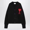 Ami Alexandre Mattiussi Ami Paris Ami De Coeur Black Cardigan Women