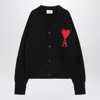 Ami Alexandre Mattiussi Ami Paris Ami De Coeur Black Cardigan Women