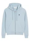 Ami Alexandre Mattiussi Ami Paris Ami Paris De Coeur Cotton Hoodie In Blue